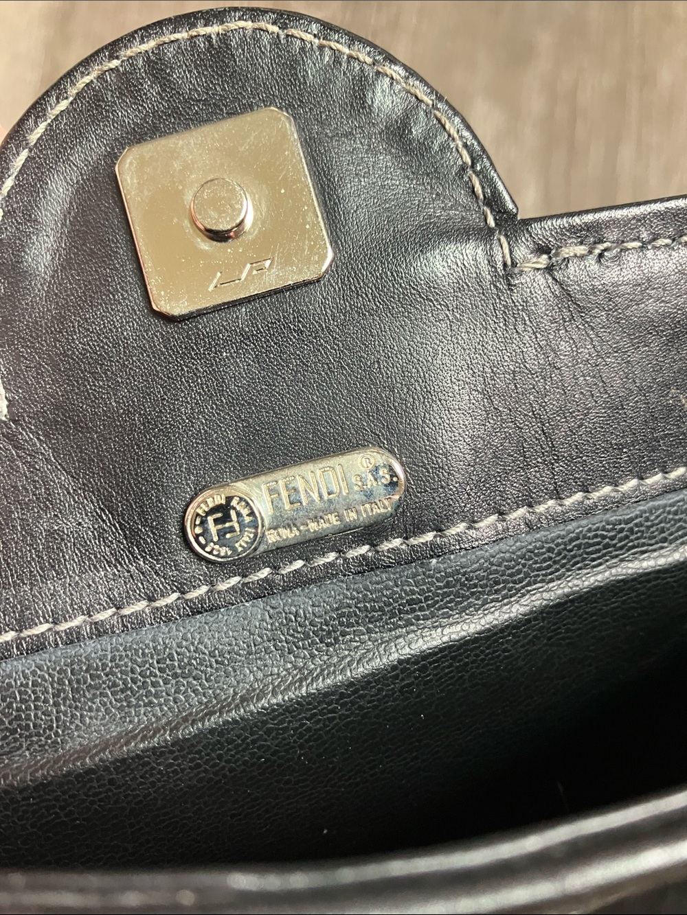 Fendi Vintage Coated Stripe Envelope Clutch - Picture 6 of 17